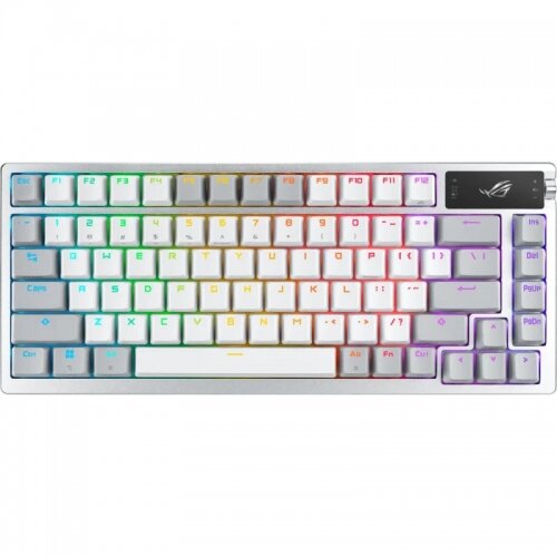 Tastatura  Mecanica ROG Azoth RGB PBT NX Snow Switch RGB LED USB Wireless Bluetooth Alb