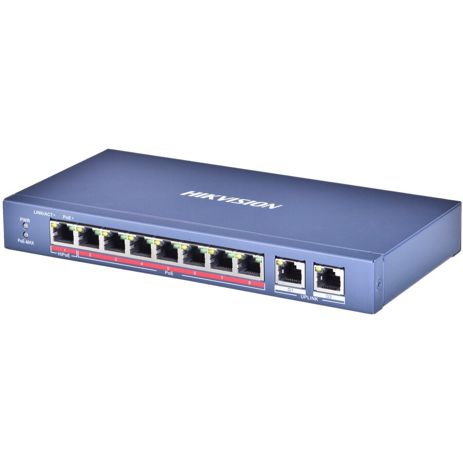 Switch DS-3E0310HP-E Unmanaged Fast Ethernet 10/100Mbps Blue