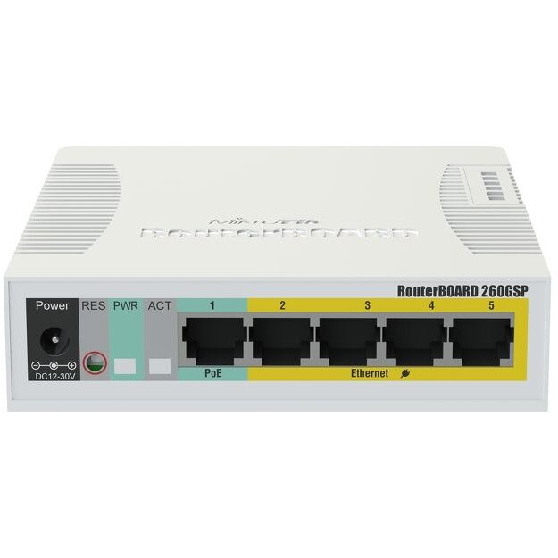 Switch RB260GSP network Managed Gigabit Ethernet (10/100/1000) Power over Ethernet (PoE) White
