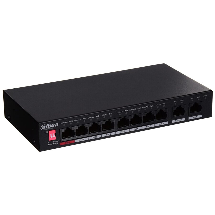 Switch POE PFS3010-8ET-96-V2 8 Porturi Negru