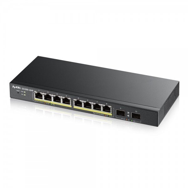 Switch GS1900-8HP v3 PoE Managed L2 Gigabit Ethernet Negru