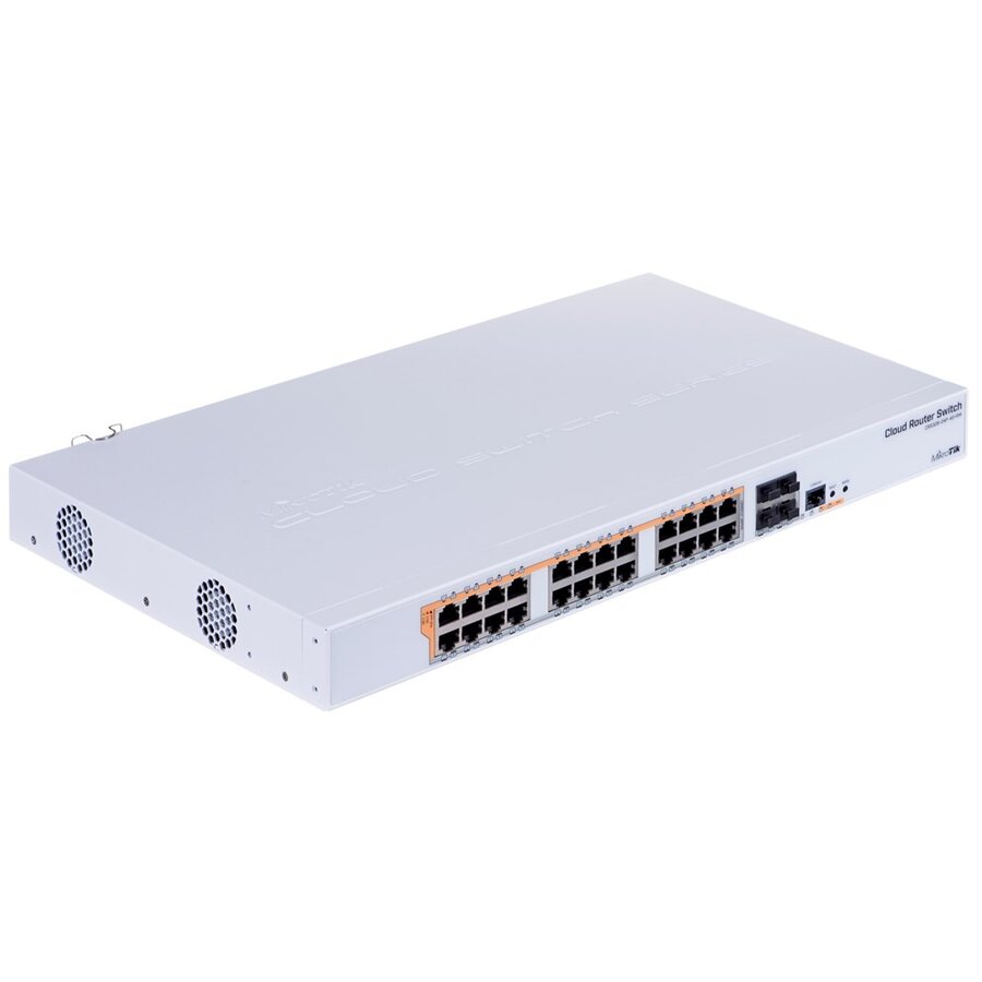 Switch CRS328-24P-4S+RM  Managed L2/L3 Gigabit Ethernet (10/100/1000) White 1U Power over Ethernet (PoE)