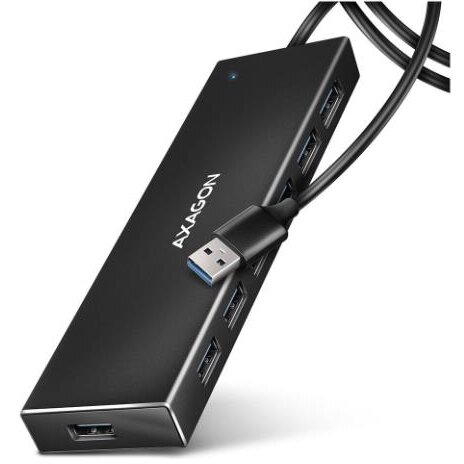 Hub HUE-F7A 7xUSB 3.2 Gen 1 Alimentare Separata Cablu de 1M Negru