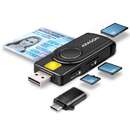 CRE-SMP2A USB Smart Card SD/microSD SIM Card Negru