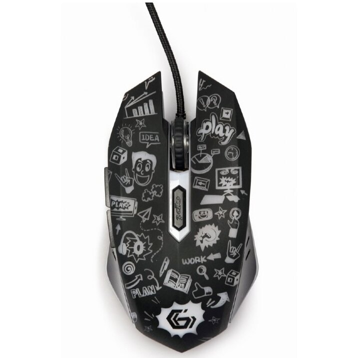 Mouse USB MUS-6B-GRAFIX-01 Negru