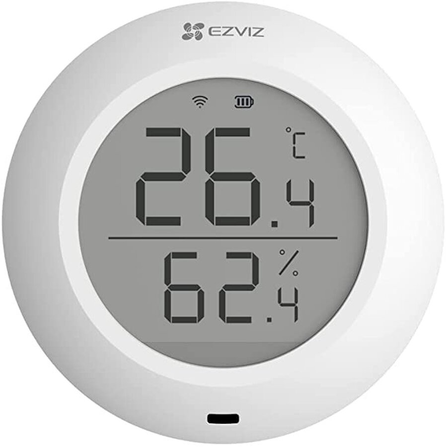 Senzor De Temperatura Si Umiditate CS-T51C Afisaj Digital Wi-fi Smart Home Alb