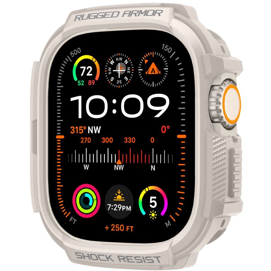 Accesoriu smartwatch Rugged Armor compatibila cu Apple Watch Ultra/Ultra 2 49mm Dune Beige