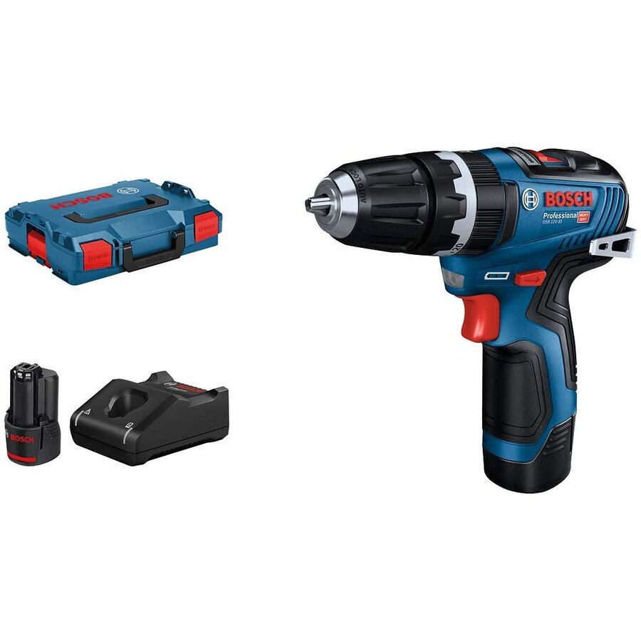 BOSCH GSB 12V-35, 2x3Ah, LBOXX - 06019J9000