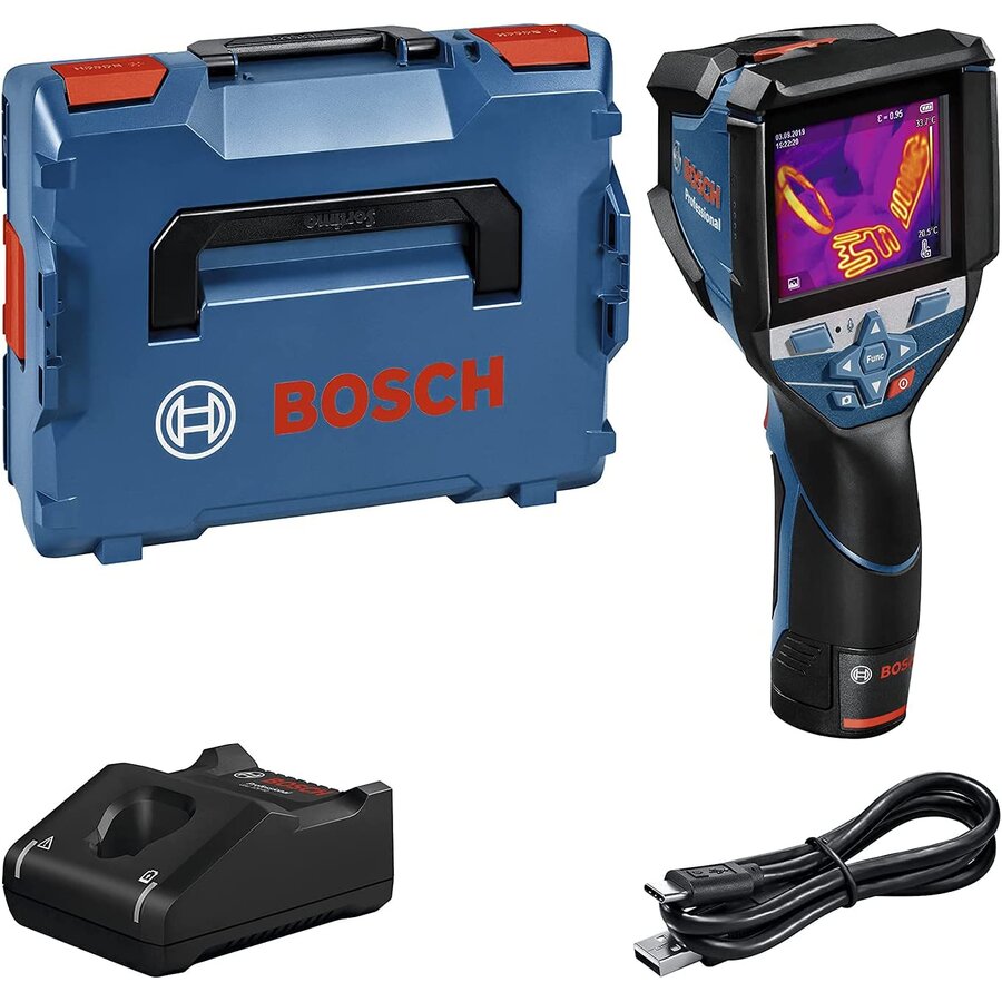Bosch Thermal Imaging Camera Gtc 600 C Professional, 12v, Thermal Detector (blue/black, Li-ion Battery 2.0ah, L-boxx)