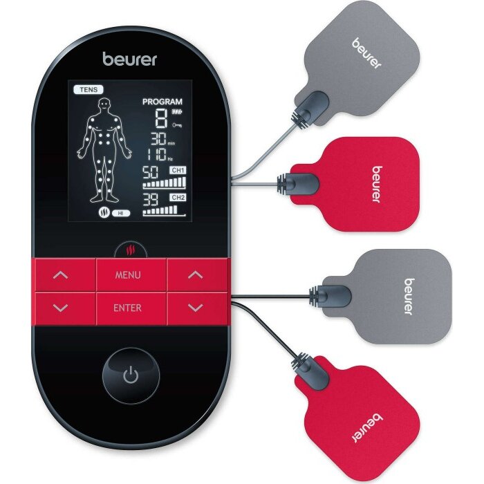Digital TENS / EMS EM 59 Heat, massager (black / red)