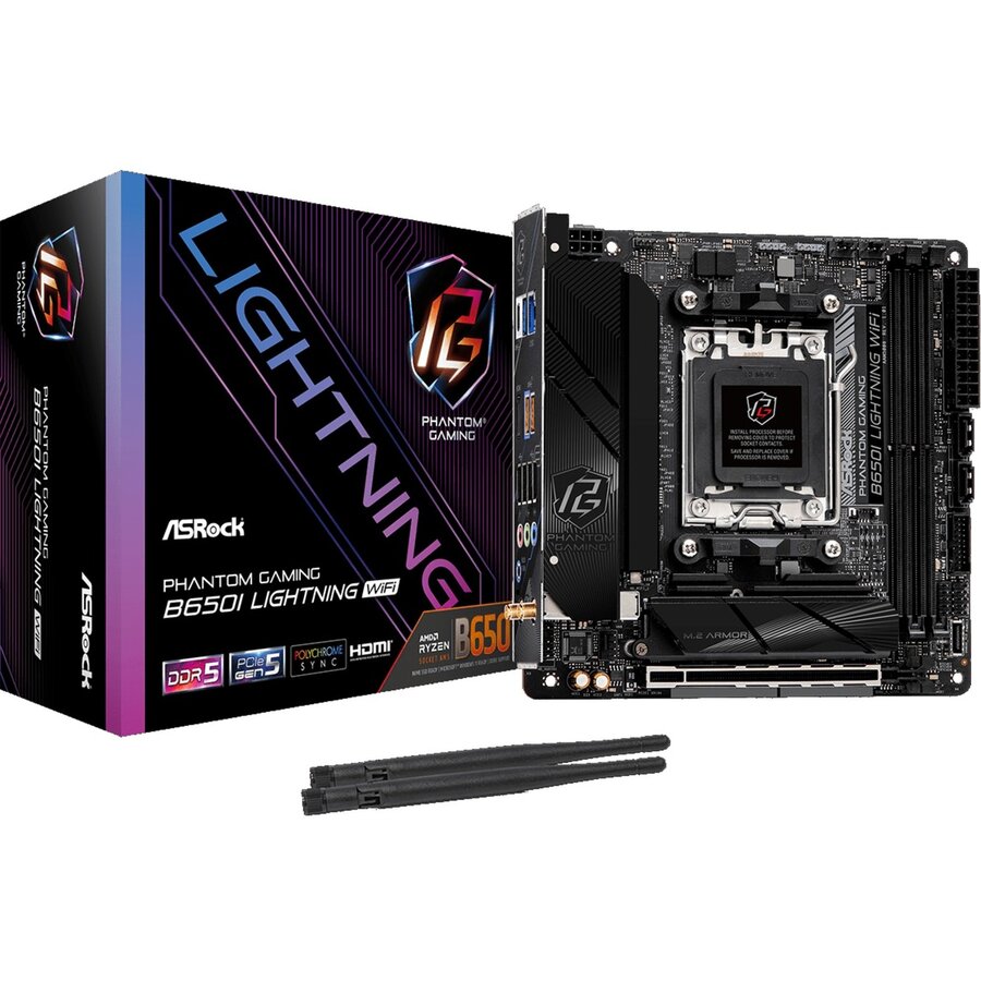 Placa de baza B650I Lightning WiFi - Socket AM5 - motherboard (black)