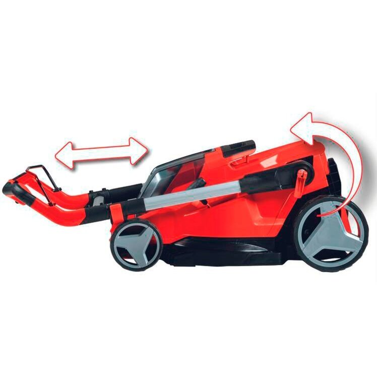 Professional cordless lawnmower RASARRO 36/42, 36Volt (2x18V) (red/black, 2x Li-ion battery 5.2Ah) - imagine 2