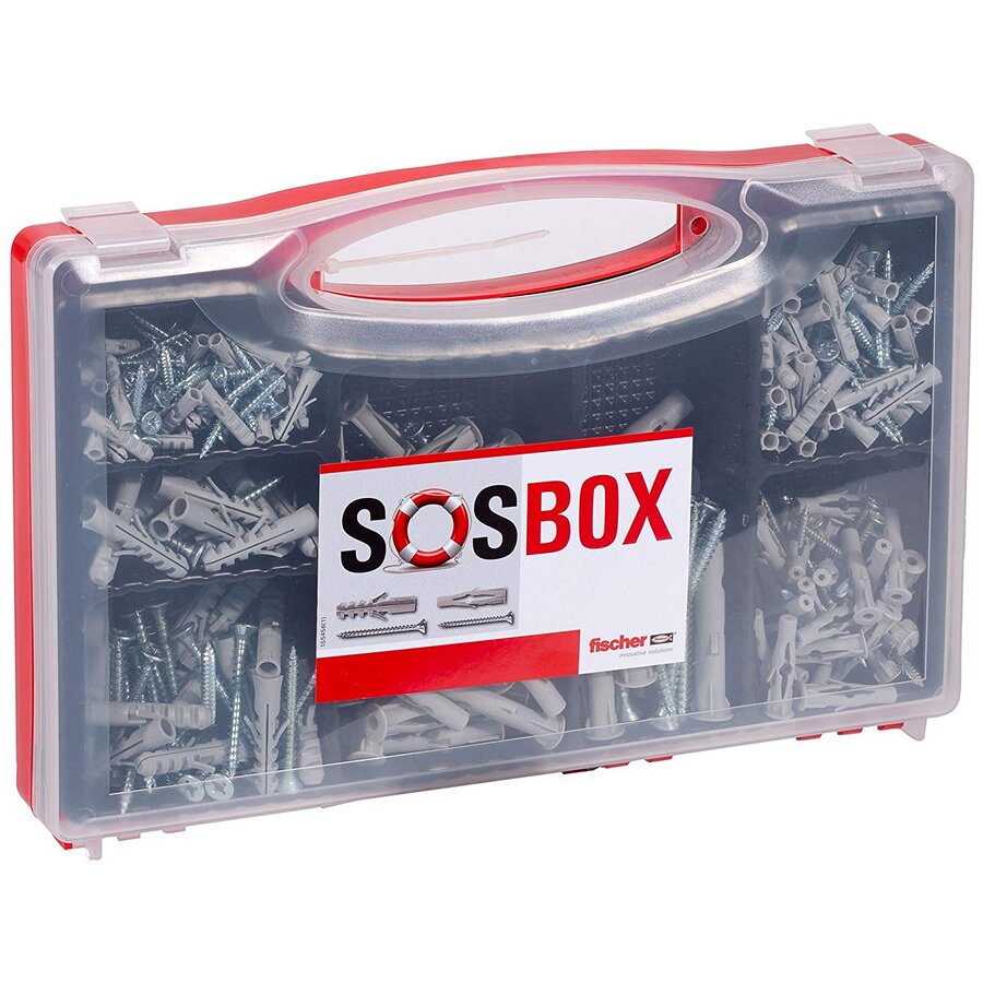 SOSBOX Dowel S plus FU with screws - light gray - 360-part