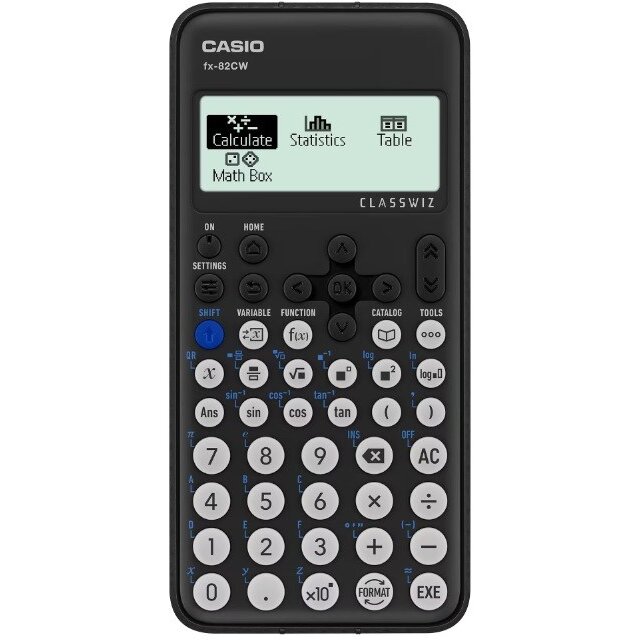 Calculator FX-82CW   Baterie AAA 12 Cifre Negru