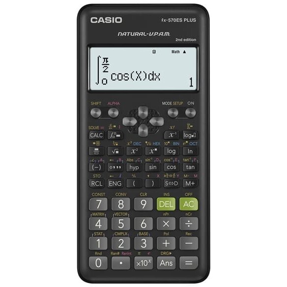 Calculator Fx-570esplus-2   Baterie  Aaa 12  Cifre Negru