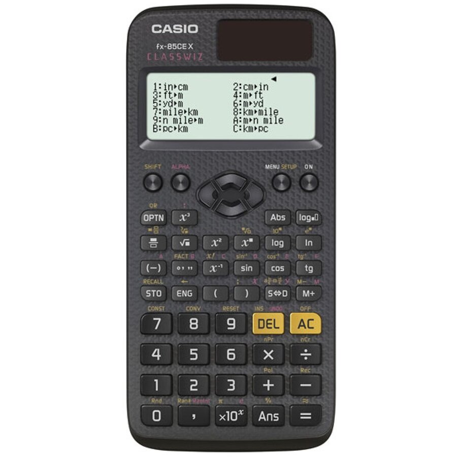 Calculator Fx-85cex Baterie Lr44  Solar  379 Functii  Negru