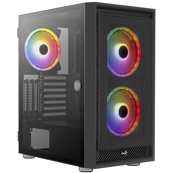 Carcasa PGS Graphite-G-BK-v2 FRGB Midi Tower Negru