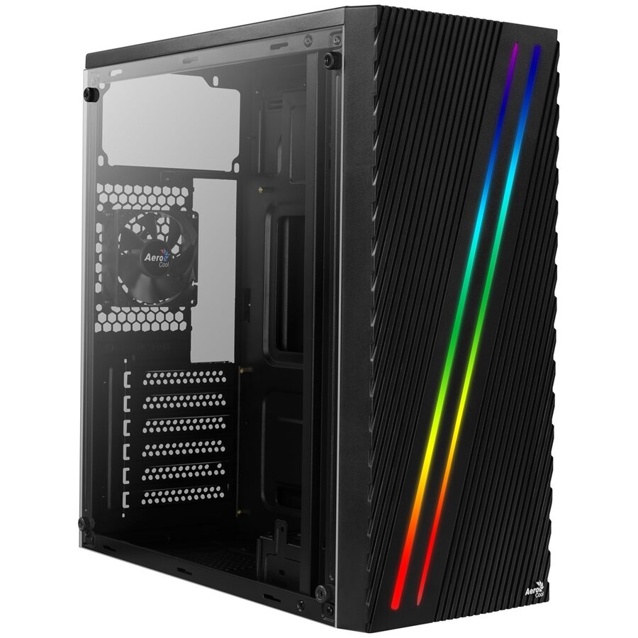 Carcasa Streak RGB Middle Tower  Negru