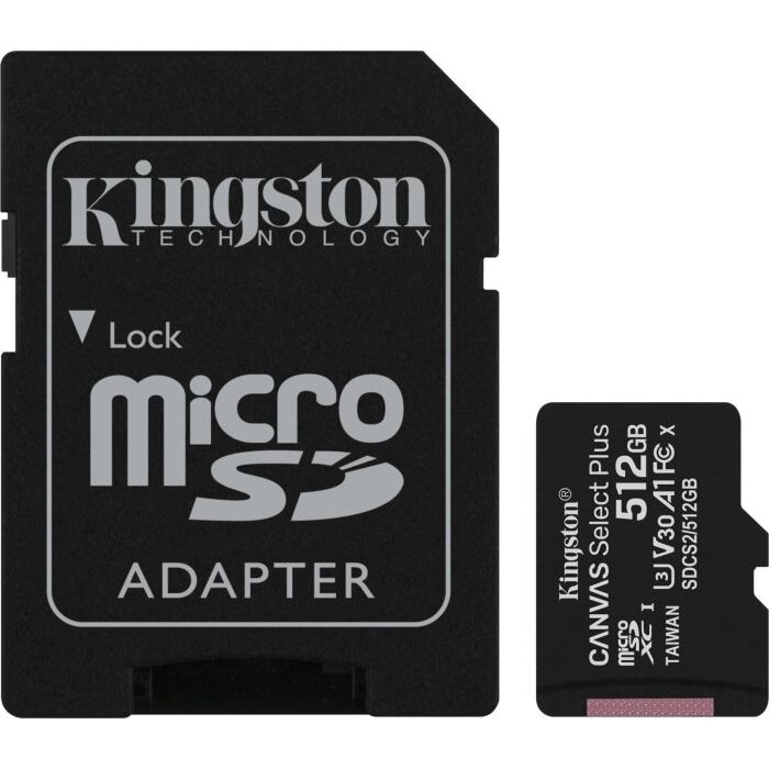 Card de Memorie 512GB Clasa 10 + Adaptor SD