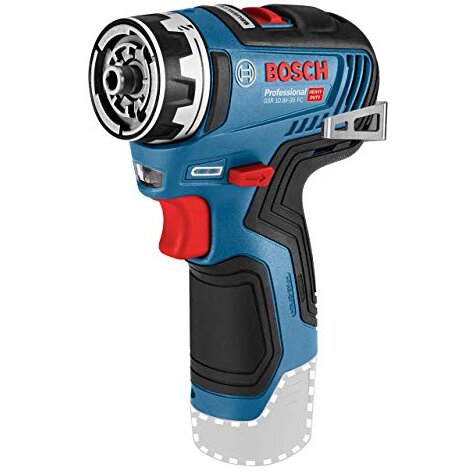 Bosch cordless drill GSR 12V-35 FC solo Professional, 12V (blue / black, without battery and charger, FlexiClick System)