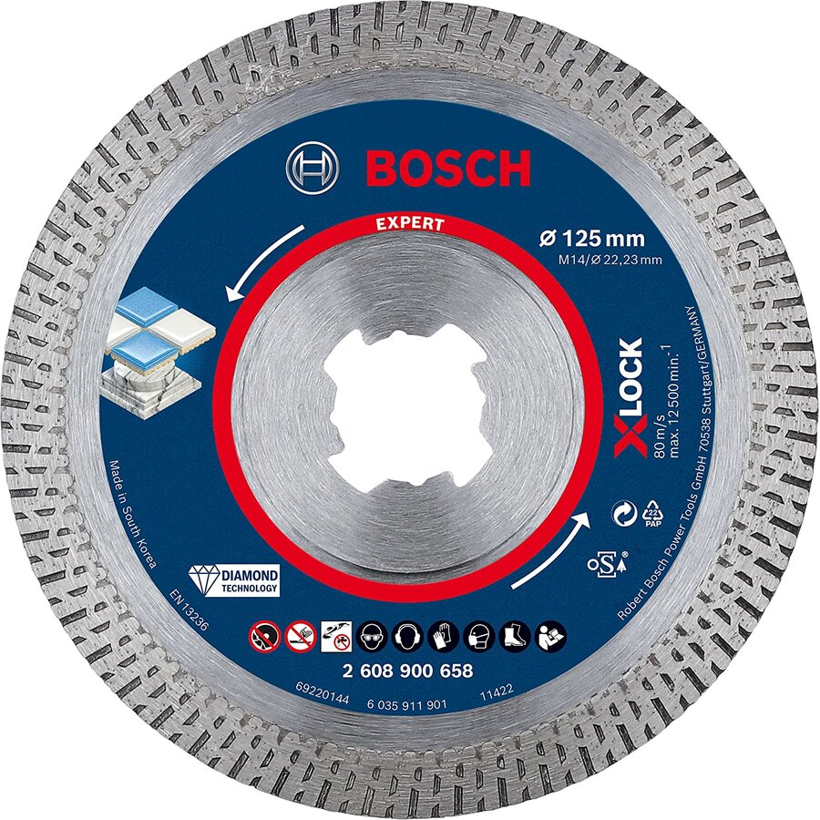 Bosch X-Lock HC Dia TS 125x22.23x1.6x10 - 2608900658 EXPERT RANGE