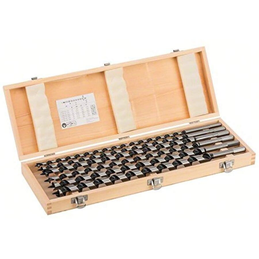 Bosch wood auger bit set, 6 pieces, bit set (working length 385mm)