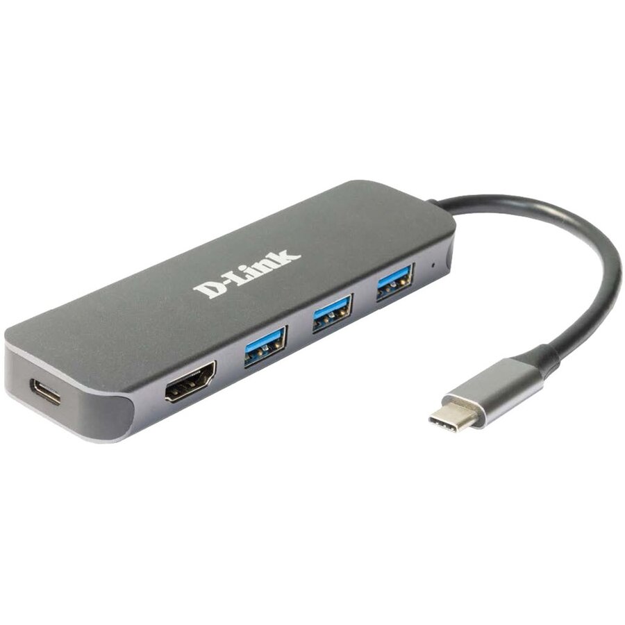 Hub USB DUB-2333, docking station (silver, USB-A, USB-C, HDMI)