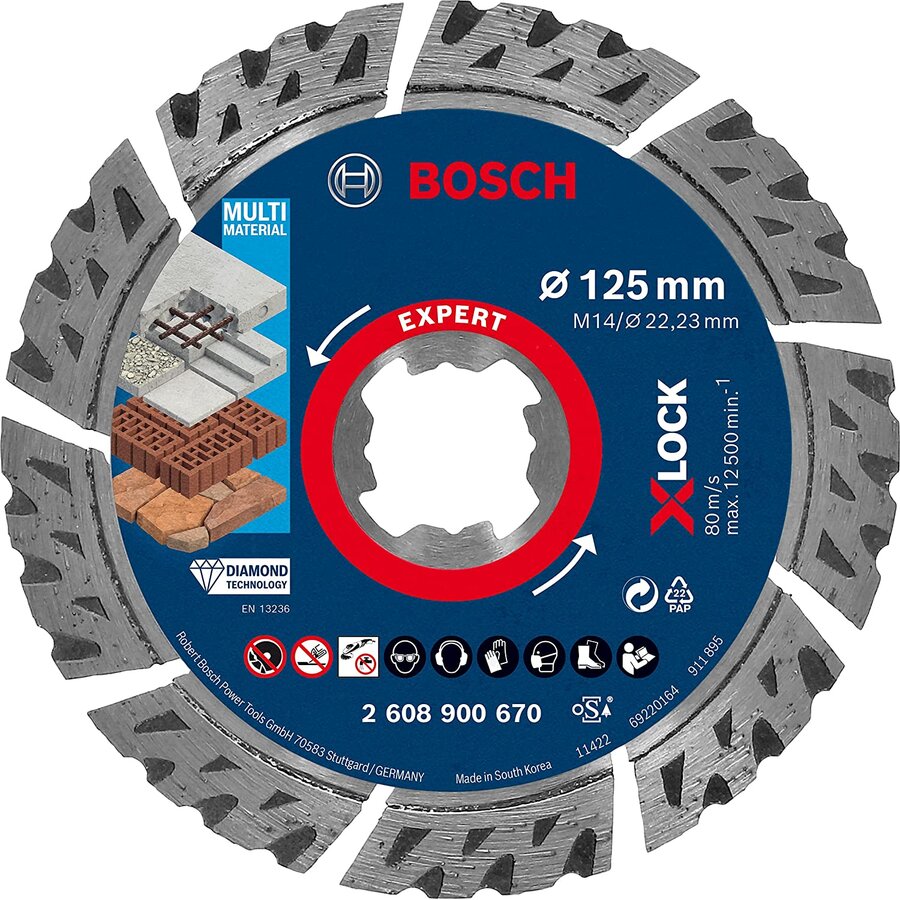 Bosch X-LOCK MultiMat 125x22.23x2.4x12 - 2608900670 EXPERT RANGE