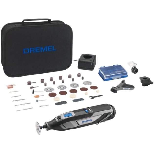 cordless multifunctional tool 8240-3/45, 12 volts (black/grey, Li-ion battery 2Ah, 45-piece accessories, soft bag)