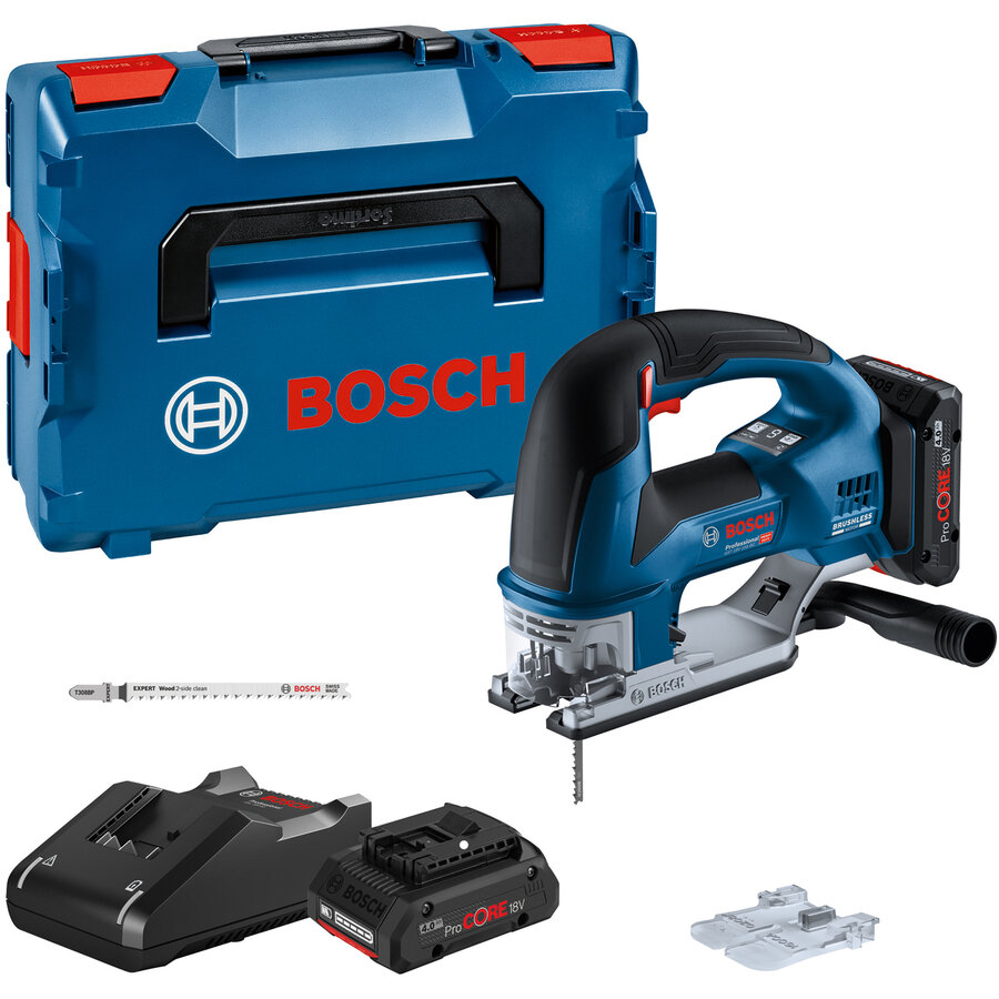 GST 18V-155 SC Ferastrau vertical brushless 20-155mm cu 2 acumulatori Li-Ion 4Ah ProCore 18V + L-Box