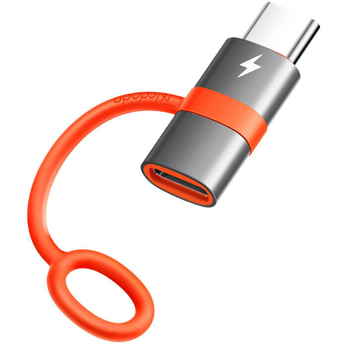 Cablu de date OT-5530, mama Lightning la tata USB-C, 60W, 3A, Fast Charging, Gri/Portocaliu