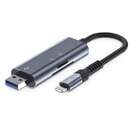UltraBoost, micro SD / SD, conectori USB si Lightning, 5Gbps, Gri