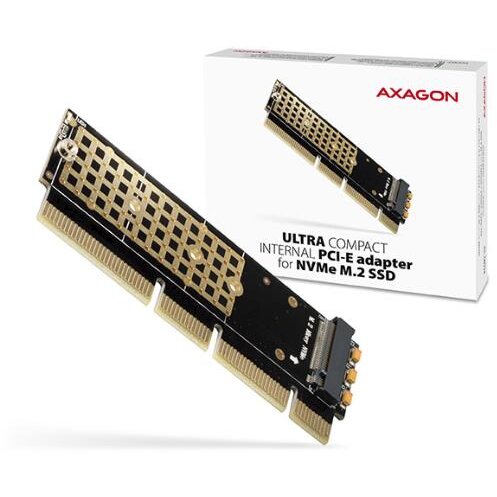 Adaptor Axagon PCEM2-1U PCI-E 3.0 16x - M.2 SSD NVMe SSD până la 80MM Low Profile