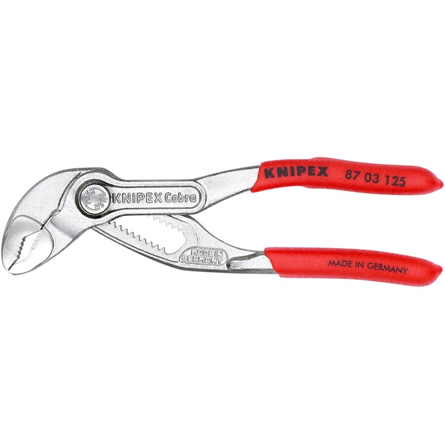 Cobra pipe / water pump pliers 87 03 125 (red, length 125mm, for pipes up to 1)