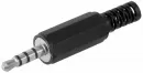 Tata 3.5mm Stereo 4 Contacte Plastic Cu Protector Cablu