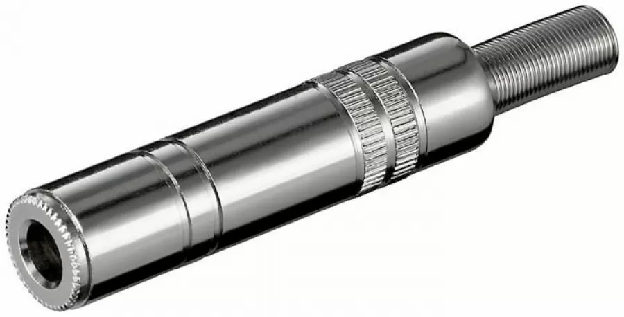 Conector Jack 6.35mm Goobay Stereo Mama Metal