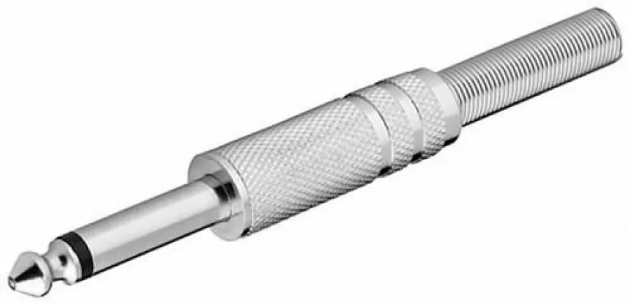 Set 10xBucati Conector Jack 6.35mm Goobay Mono Cu Protecție Cablu Metal