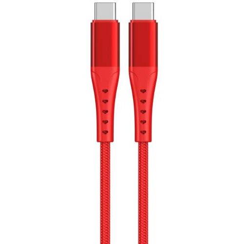Cablu de Date Lemontti Bending Aluminum Type-C la Type-C Fast Charge PD 60W 1.2M Roșu