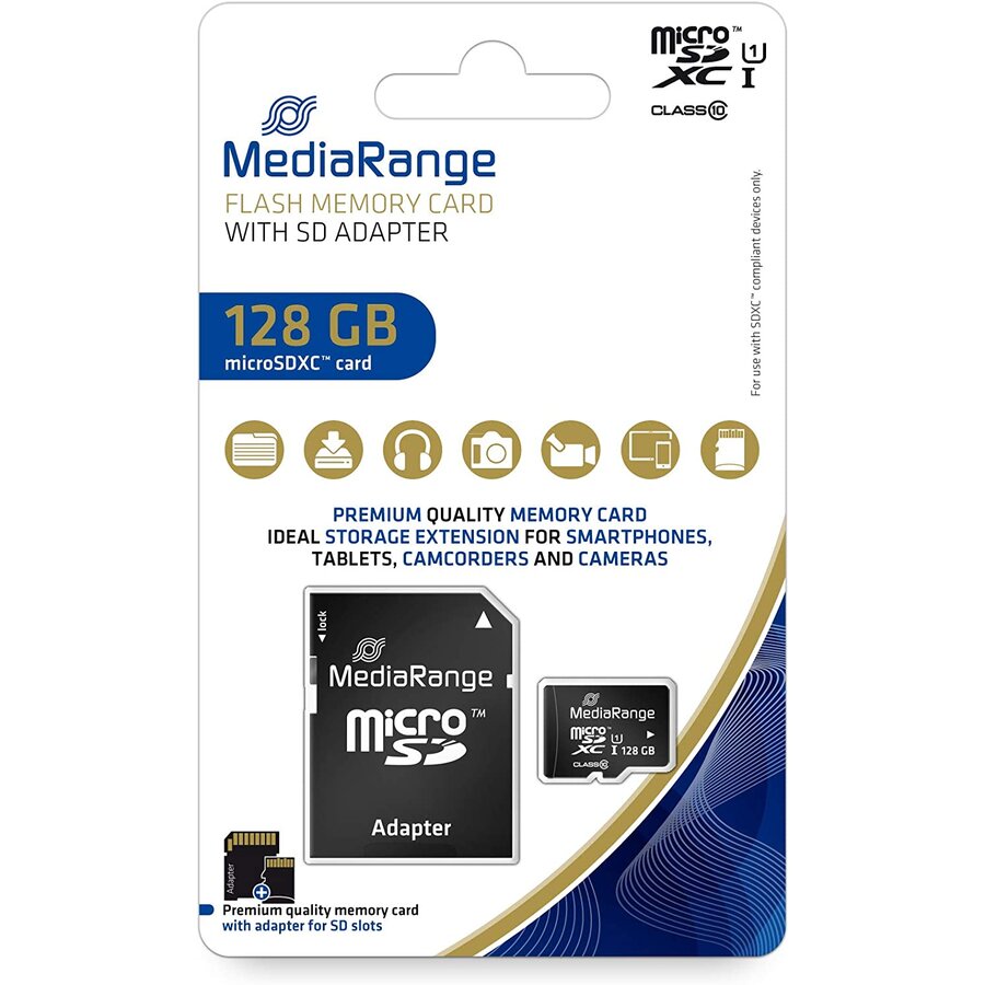 Card de Memorie 128GB Clasa 10 + Adaptor SD