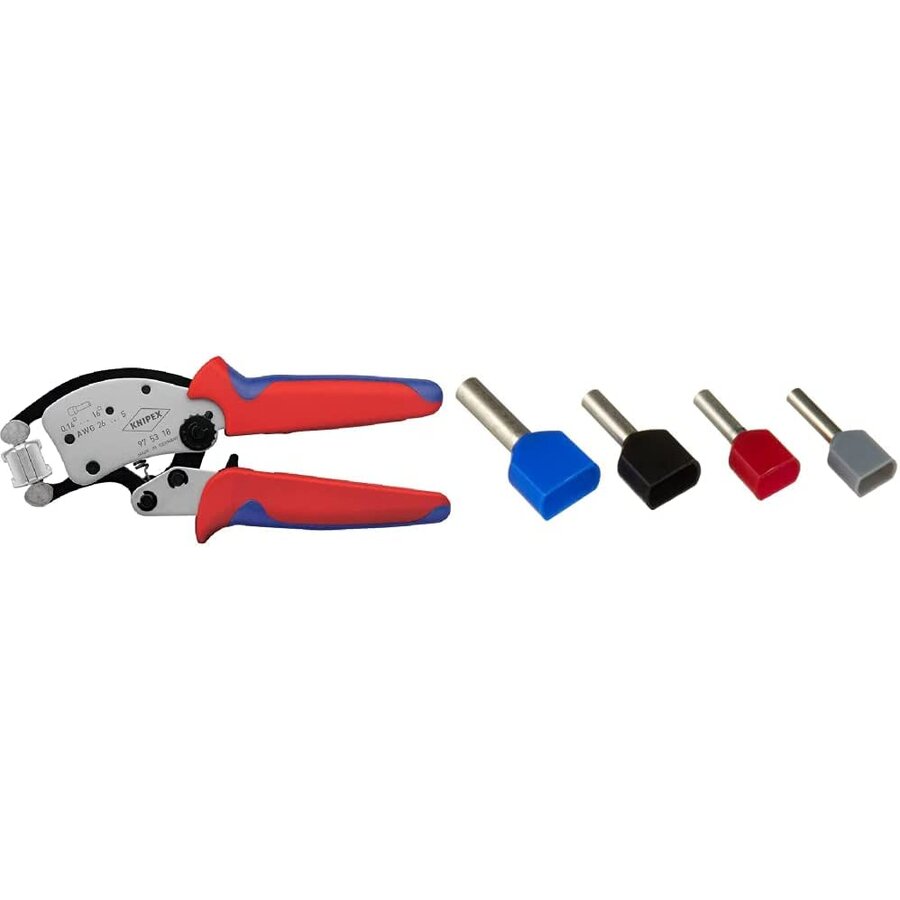 self-adjusting crimping pliers Twistor 16 (red/blue, for ferrules)