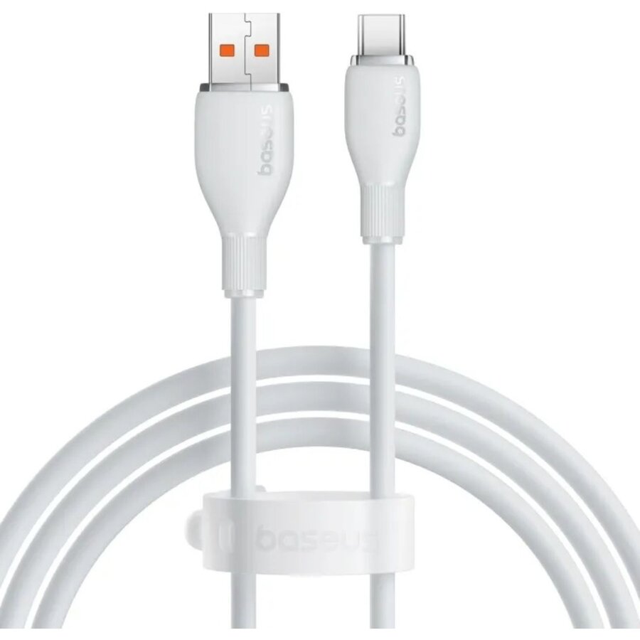 Cablu Date/Incarcare USB la Type-C Pudding Series Fast Charging 100W 1.2m  Alb