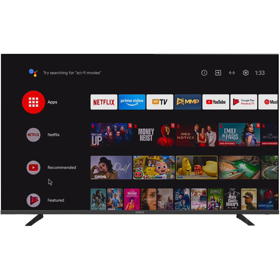 Televizor Led Smart 65UHD10K 164Cm Android Ultra HD 4K Clasa G Negru