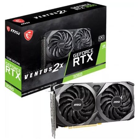 Placa Video GeForce RTX 3060 Ventus 2X 12G OC 12GB GDDR6 192Bit Negru