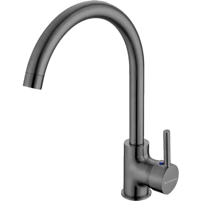 Baterie Bucatarie ECO Bello PVD  Gun Metal Monocomanda Negru