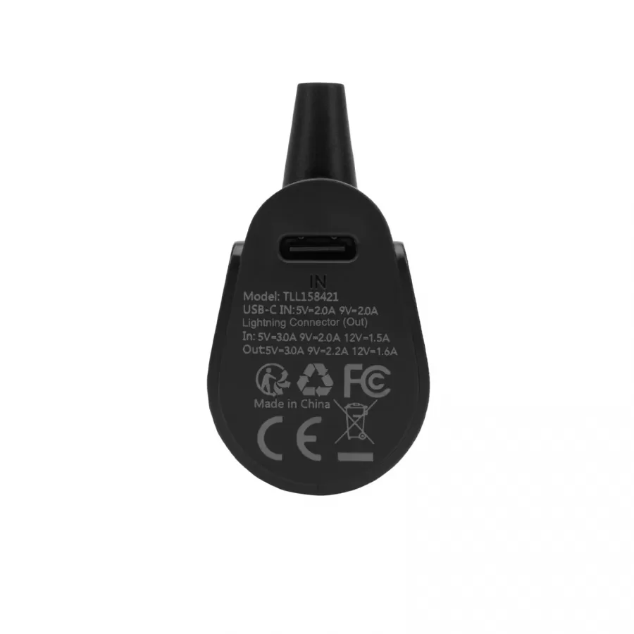 Baterie Externă Tellur PD203 5000mAh QC3.0 18W PD20W Lightning Negru — imaginea 3