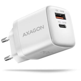 Incarcator Retea ACU-PQ30W PD 3.0 QC4+ 1x USB-C 1x USB-A 30 W Alb