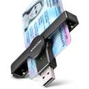 CRE-SMPA USB-A Smart Card Pocket Reader Negru