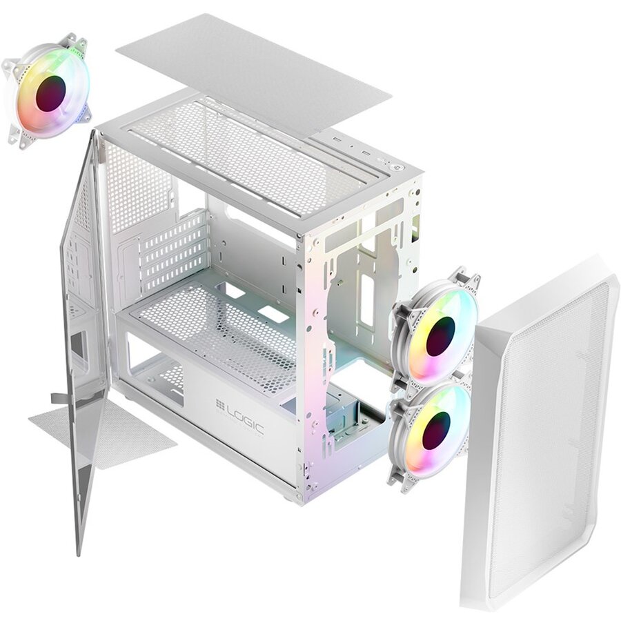 Carcasa Logic Portos ARGB Mini White — imaginea 6