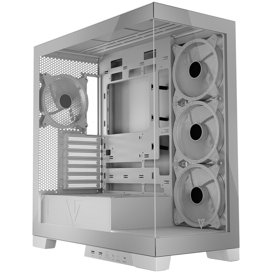 Carcasa Modecom Volcano Space Apex ARGB Midi Alb — imaginea 2