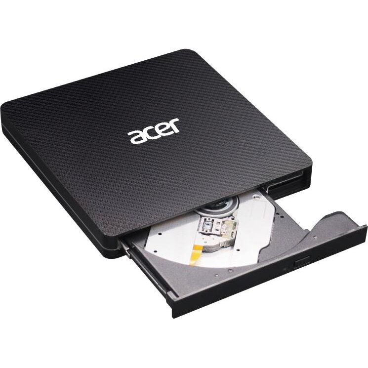 DVD writer Portable CD/DVD Writer, external DVD burner (black)